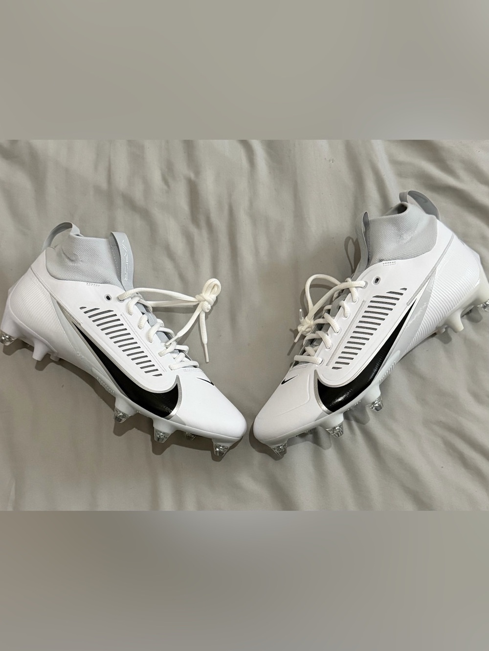 Nike Vapor Edge Pro 360 2 Football Cleats White FJ7023-100 Mens 11.5 Detachable